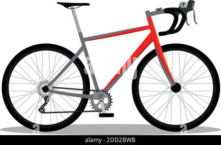 Isolated route bike in white background icon- Vector Stock Vector