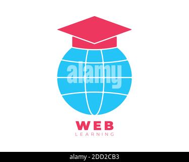 Global learning outline vector icon. Thin line black global learning icon, flat vector simple element illustration from editable online learning conce Stock Vector