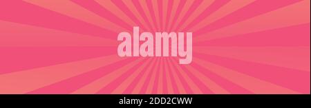 Red comic zoom with lines and dots - Vector illustration Stock Vector