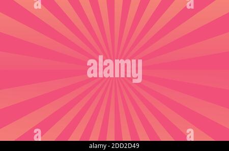 Red comic zoom with lines and dots - Vector illustration Stock Vector