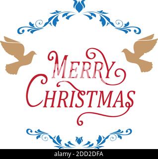 vector illustration of a Christmas card. Merry Christmas. Stock Vector