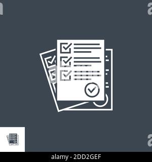 Questionnaire related vector glyph icon. Stock Vector