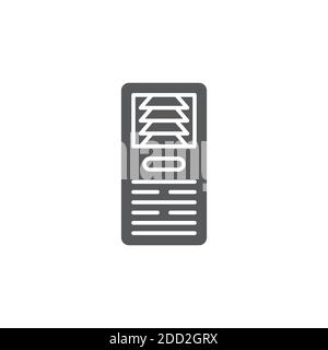 Floor standing air conditioner icon, color, line, outline vector sign, linear style pictogram isolated on white. Symbol, logo illustration. Editable s Stock Vector