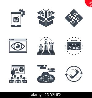Seo and web opimization icons set Stock Vector