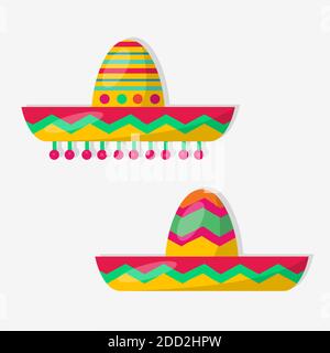 mexican hat vector illustration in flat style Stock Vector