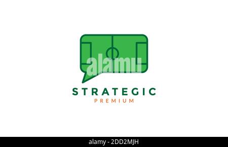 football field strategic logo vector icon illustration design Stock Vector