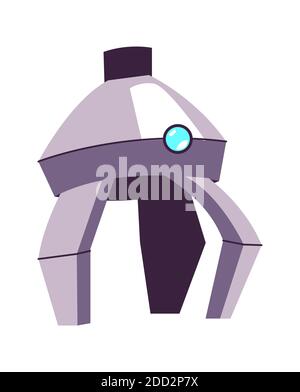 Metal arm for manipulation, part of a robot or industrial machine, cartoon vector illustration Stock Vector