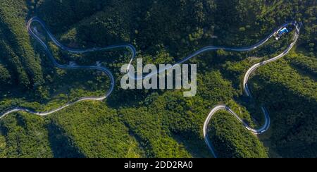 209 national highway across the western mountains Stock Photo