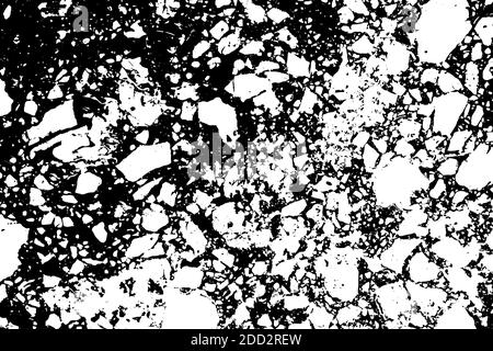 Black and white marble cracks simple texture. Vector illustration. Stock Vector
