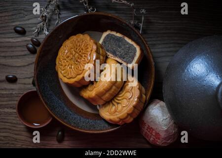 The moon cake Stock Photo