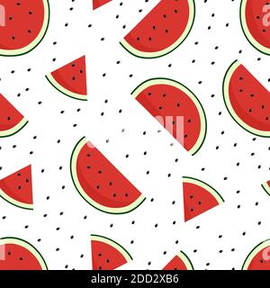 Watermelon seamless pattern. vector illustration Stock Photo