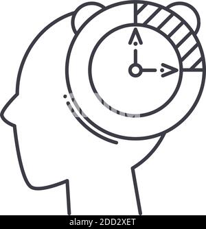 Patience mind icon, linear isolated illustration, thin line vector, web design sign, outline concept symbol with editable stroke on white background. Stock Vector
