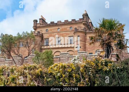 Maybole, Carrick, Scotland - May 19, 2012: Exterior of Culzean Castle, located on Ayrshire cliffs, Maybole, Carrick, Scotland. Open to the public. Stock Photo