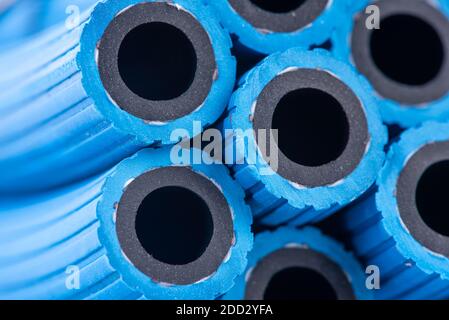 Group oxygen hose for industrial application close-up Stock Photo