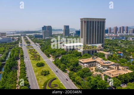 Zhoushan city architecture Stock Photo