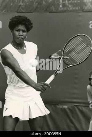 American tennis player Zina Garrison, Roland Garros, France 1986 Stock Photo