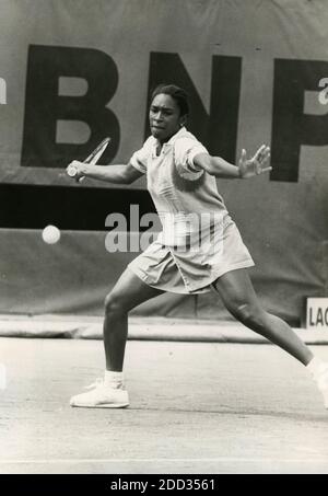 American tennis player Zina Garrison, Roland Garros, France 1986 Stock Photo