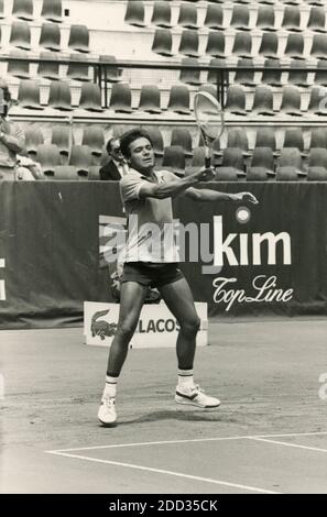 Brazilian tennis player Julio Goes, 1984 Stock Photo