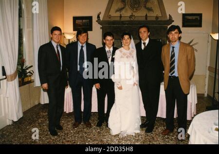 Italian tennis player Renzo Furlan's wedding, 1990s Stock Photo