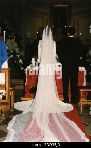 Italian tennis player Renzo Furlan's wedding, 1990s Stock Photo