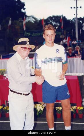 Italian tennis player Florian Allgauer, 1990s Stock Photo