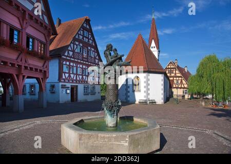 geography / travel, Germany, Baden-Wuerttemberg, Plochingen, region Stuttgart, Filstal, Neckarbecken, Plochingen on the Neckar, m, Freedom-Of-Panorama Stock Photo