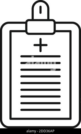 Clipboard speech therapist icon, outline style Stock Vector