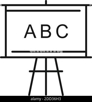 Banner speech therapist icon, outline style Stock Vector