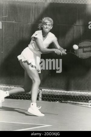 Canadian tennis player Carling Bassett Seguro, US Open 1986 Stock Photo