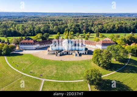 Stuttgart Solitude Castle aerial photo view tourism architecture travel in Germany