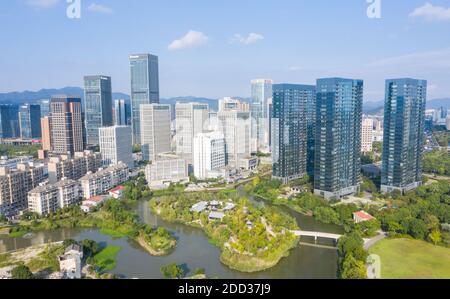 Zhoushan city architecture Stock Photo