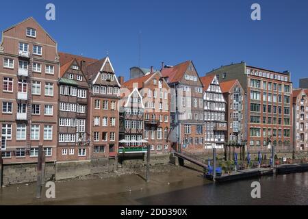 geography / travel, Germany, Hamburg, Hamburg old town, reservoir on the Nikolaifleet, Additional-Rights-Clearance-Info-Not-Available Stock Photo