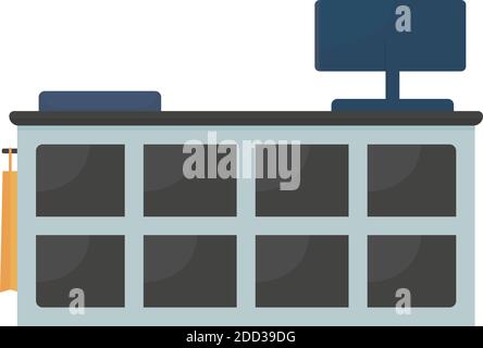 Shop counter flat color vector object Stock Vector