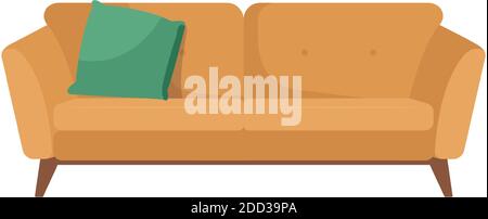 Contemporary couch flat color vector object Stock Vector