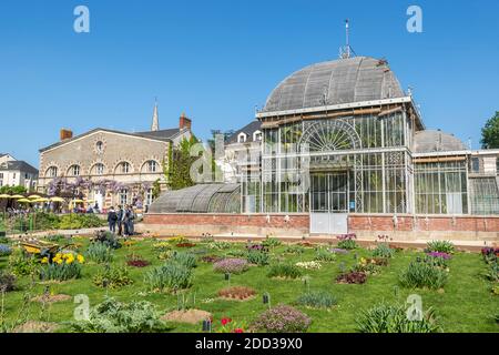 Nantes (north-western France): botanical garden “Jardin des plantes” in the district of Saint-Donatien/train station, awarded the 'Jardin remarquable' Stock Photo
