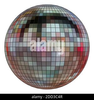 Mirror disco ball on a white background Stock Photo