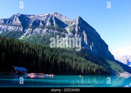 Aerial image of Lake Louise, Alberta, Canada Stock Photo - Alamy