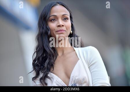 Zoe Saldana is honored with a star on the Hollywood Walk of Fame on May 3rd, 2018 in Los Angeles, CA, USA. Photo by Lionel Hahn/ABACAPRESS.COM Stock Photo