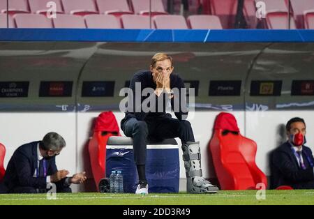 Lisbon, Portugal. 23rd Aug, 2020. firo Football: 23.08.2020 Champions League Final FC Bayern Munich, Munich, Muenchen - Paris Saint Germain coach Thomas Tuchel (PSG) disappointed Peter Schatz/Pool/via/firosportphoto - UEFA REGULATIONS PROHIBIT ANY USE OF PHOTOGRAPHS as IMAGE SEQUENCES and/or QUASI -VIDEO - National and international News-Agencies OUT Editorial Use ONLY | usage worldwide Credit: dpa/Alamy Live News Stock Photo