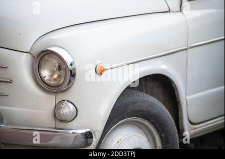 terni,italy november 17 2020:detail of the vintage fiat 600 Stock Photo