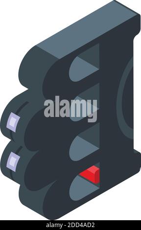 Taser fist icon. Isometric of taser fist vector icon for web design isolated on white background Stock Vector