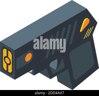 Equipment taser icon. Isometric of equipment taser vector icon for web design isolated on white background Stock Vector