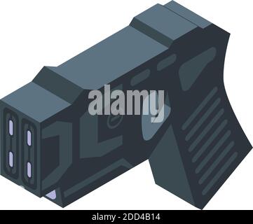 Attack taser icon. Isometric of attack taser vector icon for web design isolated on white background Stock Vector