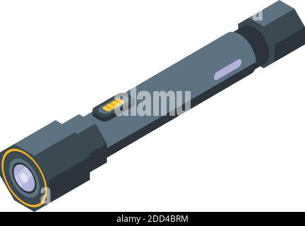 Battery taser icon. Isometric of battery taser vector icon for web design isolated on white background Stock Vector