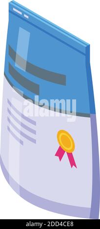 Sports nutrition icon. Isometric of sports nutrition vector icon for web design isolated on white background Stock Vector