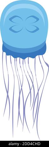 Ocean jellyfish icon. Isometric of ocean jellyfish vector icon for web design isolated on white background Stock Vector