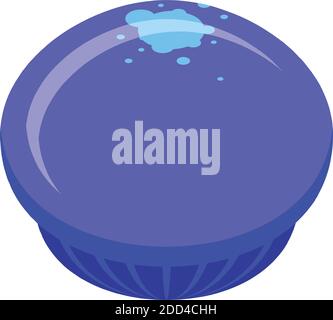 Blue jellyfish icon. Isometric of blue jellyfish vector icon for web design isolated on white background Stock Vector