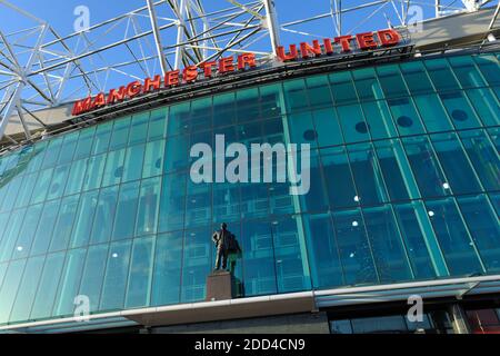 Old Trafford Stadium, Home of Manchester United Football Club Stock Photo