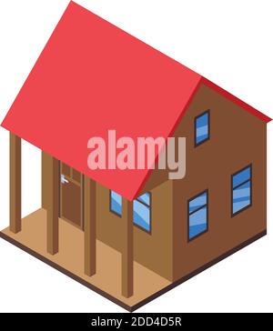 House auction icon. Isometric of house auction vector icon for web design isolated on white background Stock Vector
