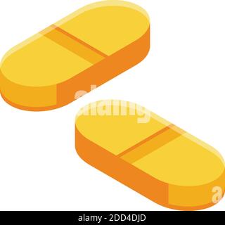 Sport nutrition pills icon. Isometric of sport nutrition pills vector icon for web design isolated on white background Stock Vector